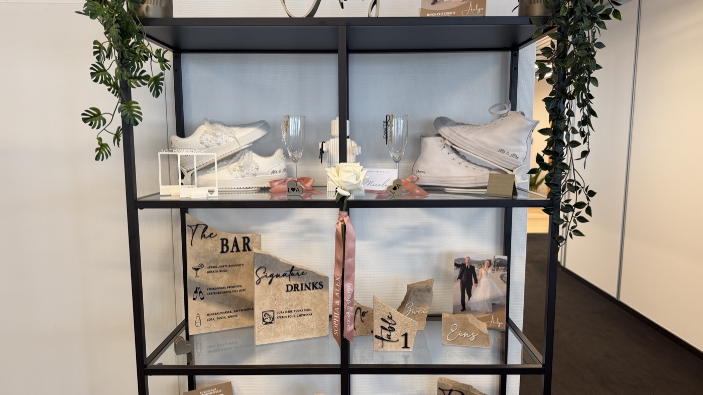 Arilya-Stand im EventCube, Detailansicht